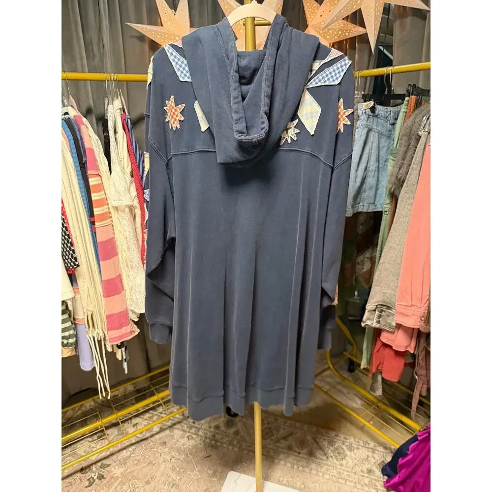 NWT Free People FP Movement Saint Sweatshirt Blue Size Large